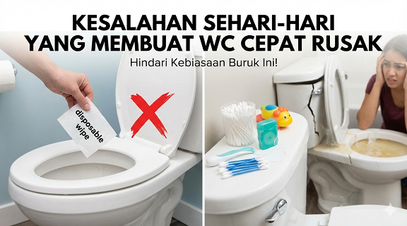 Kesalahan yang Membuat WC Cepat Rusak! Ternyata Sering Dilakukan!